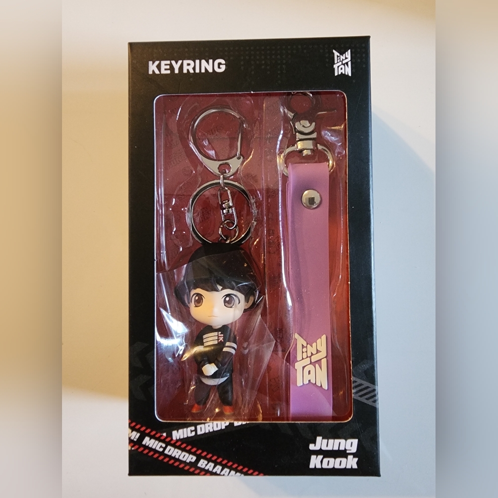 BRAND NEW BYS Tiny Tan Jungkook Mic Drop Key Chain